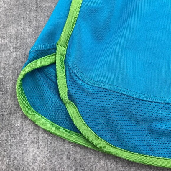 Athleta Skort Women Small Blue Green Mesh Piped‎ Mesh Leg Grip Swim Walk Jog - Picture 2 of 8